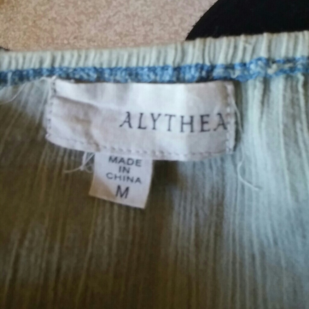Alythea Sage Top with Ruffles - Picture 3 of 3